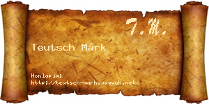 Teutsch Márk névjegykártya